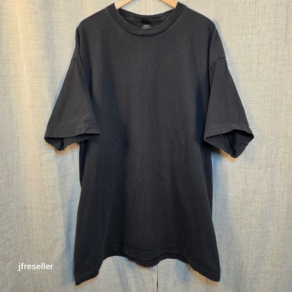 Hanes Beefy-T Mens 2XLT Black Short Sleeve Cotton Crew Neck T-Shirt Big & Tall